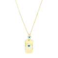Dog Tag Evil Eye Necklace
