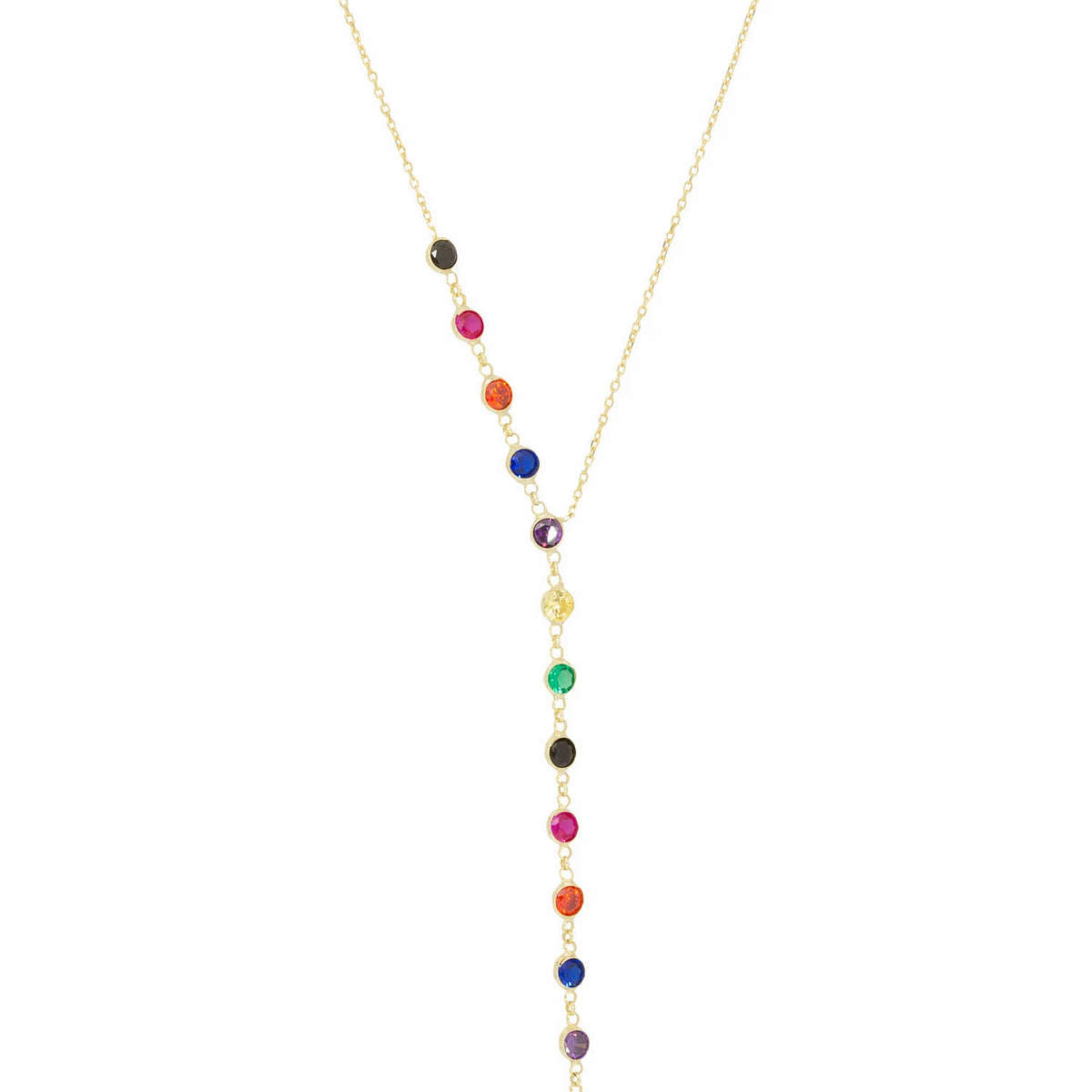 Kaleidoscope Y Necklace in Rainbow