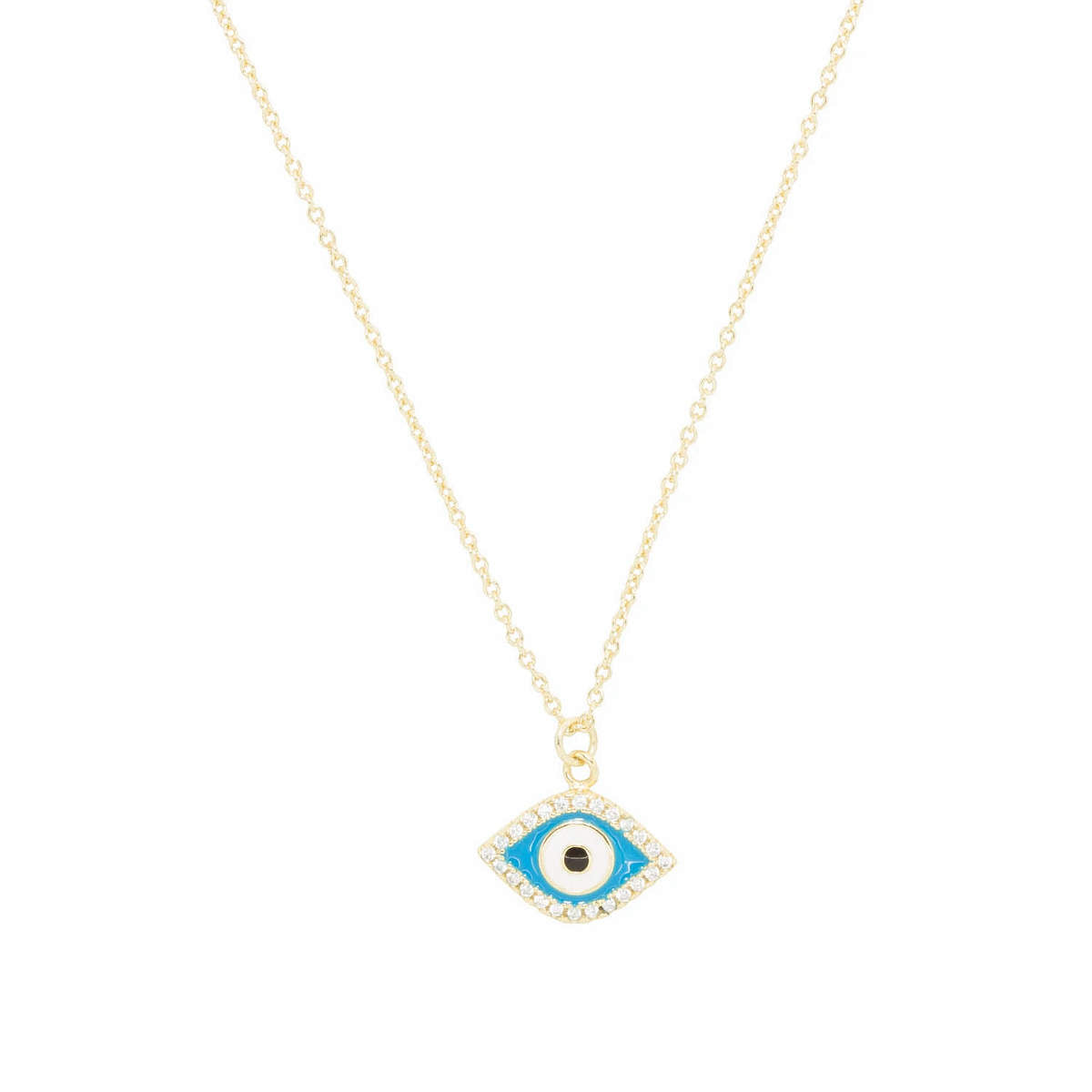Sky Blue Evil Eye Necklace