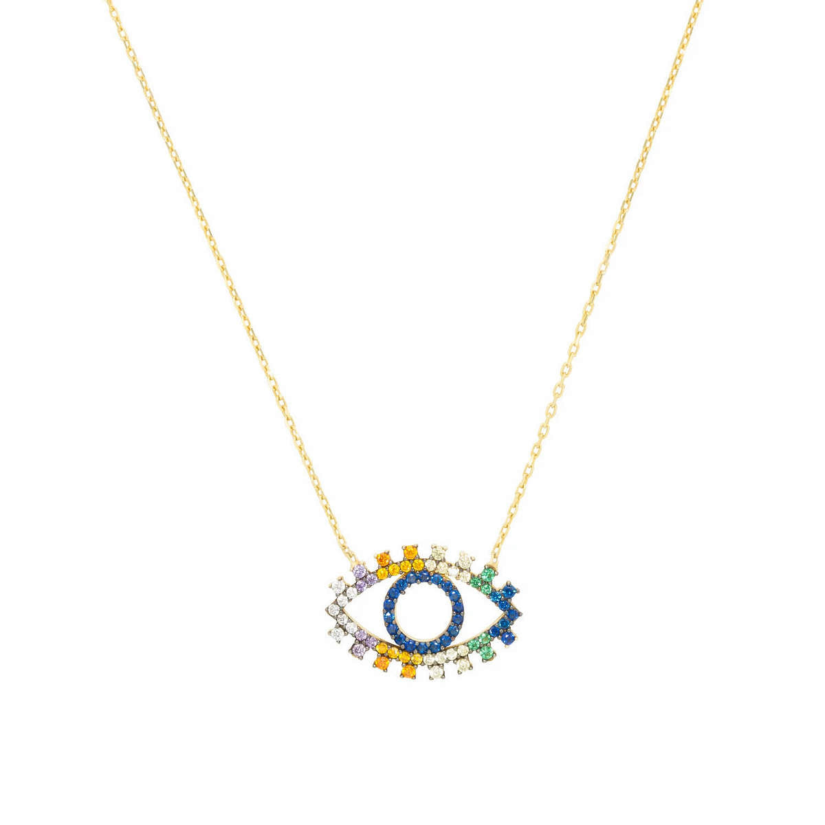 Kaleidoscope Evil Eye Necklace
