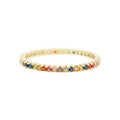 Thin Rainbow Infinity Ring
