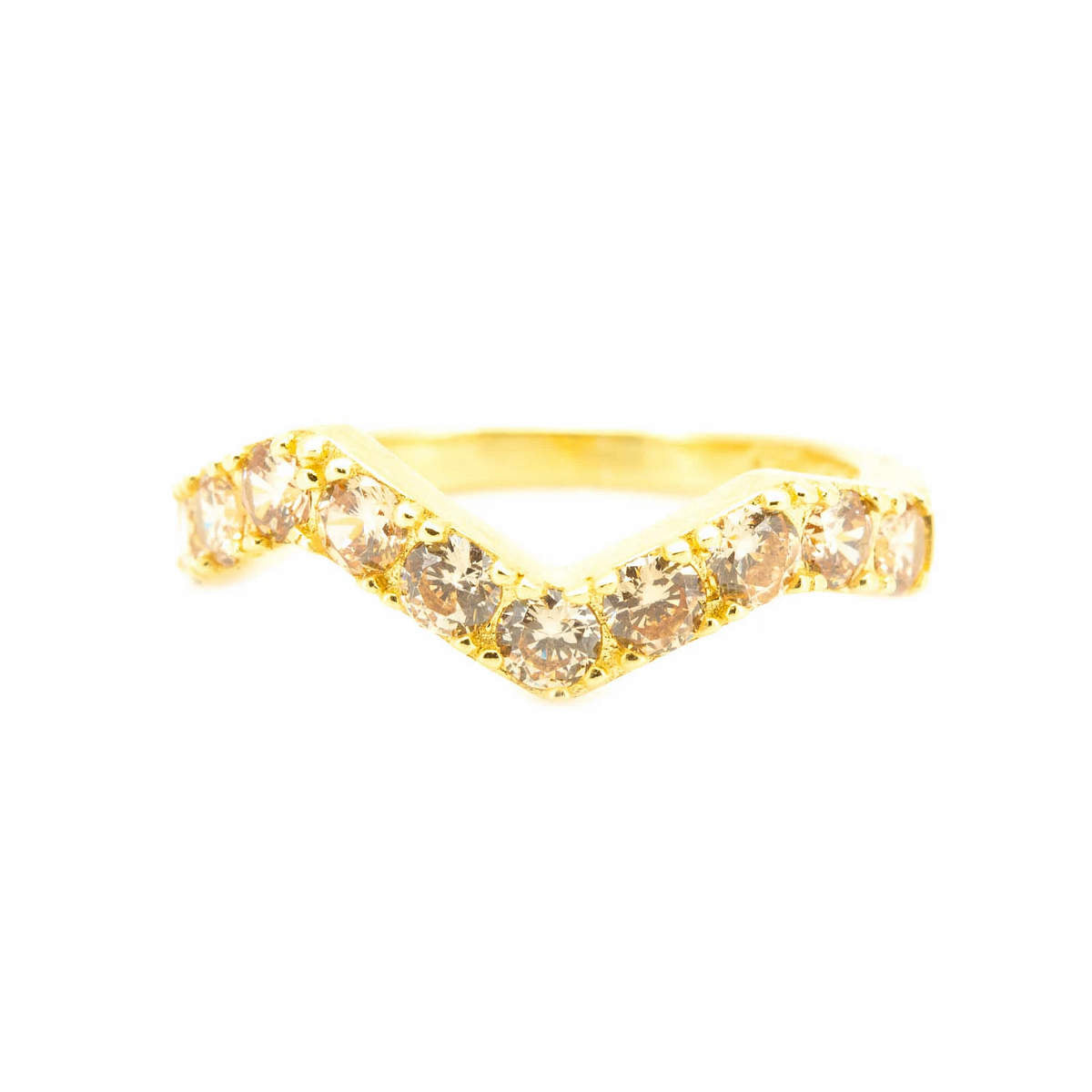 Champagne Zig Zag Ring