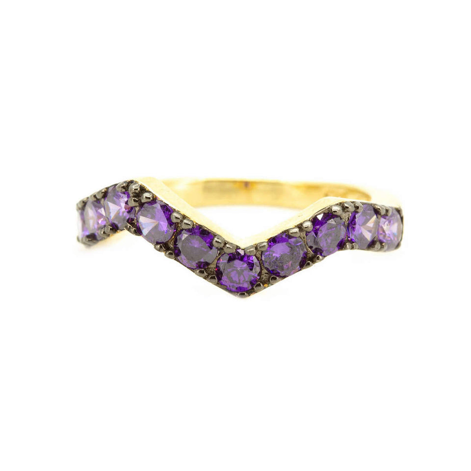 Amethyst Zig Zag Ring