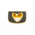 Heart Silhouette Ring in Onyx