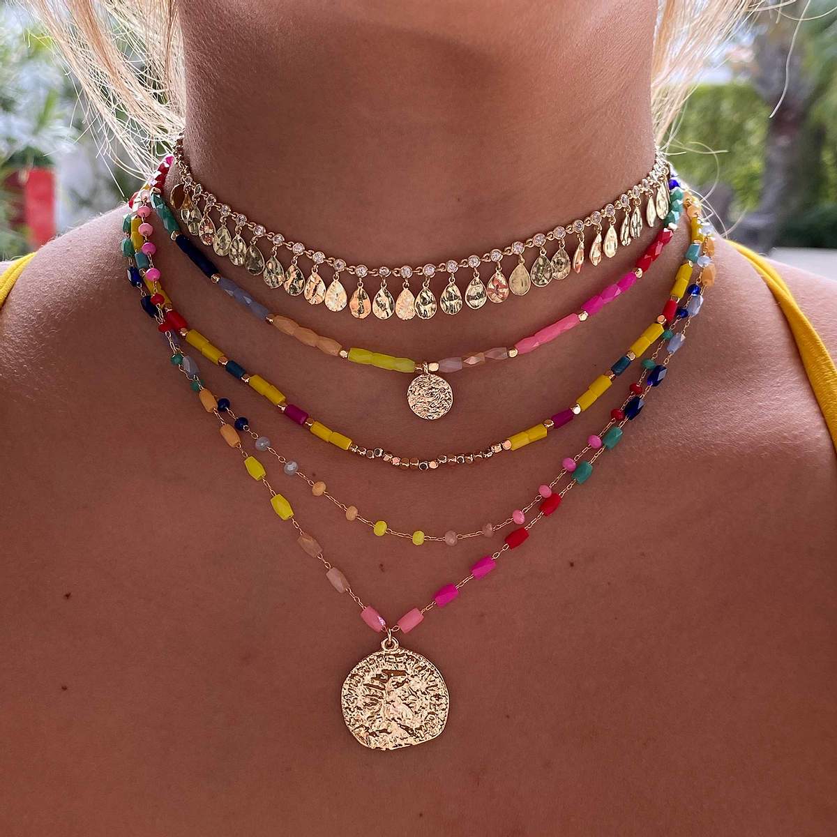 Color Block Charmer Choker