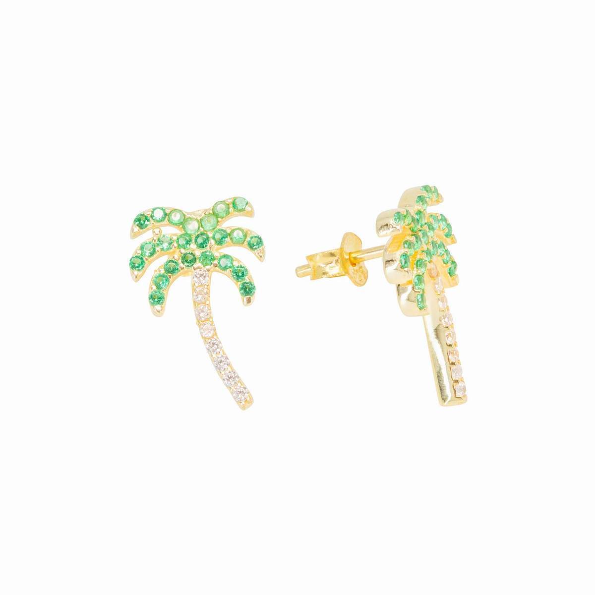 Crystal Palm Tree Mini Stud