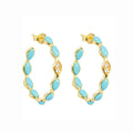 Antique Turquoise Hoops