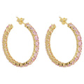 Rose Crystal Infinity Hoops