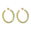 Aquamarine Crystal Infinity Hoops
