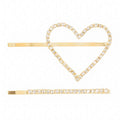 Crystal Heart Duo Hairpin