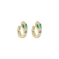 Green Snake Hoops