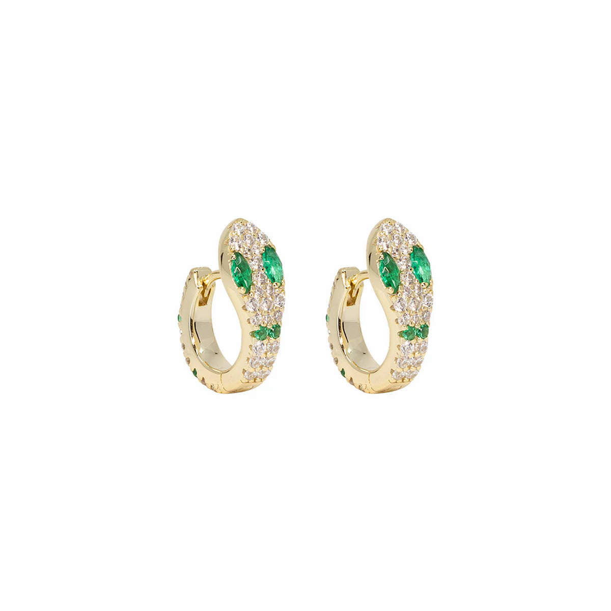 Green Snake Hoops