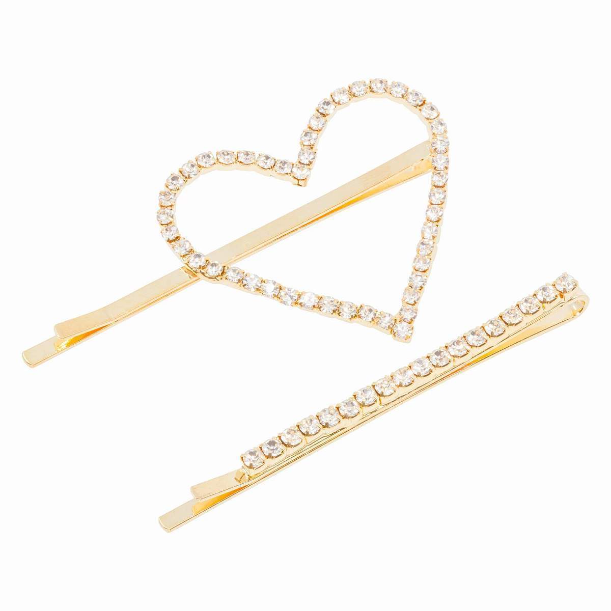 Crystal Heart Duo Hairpin