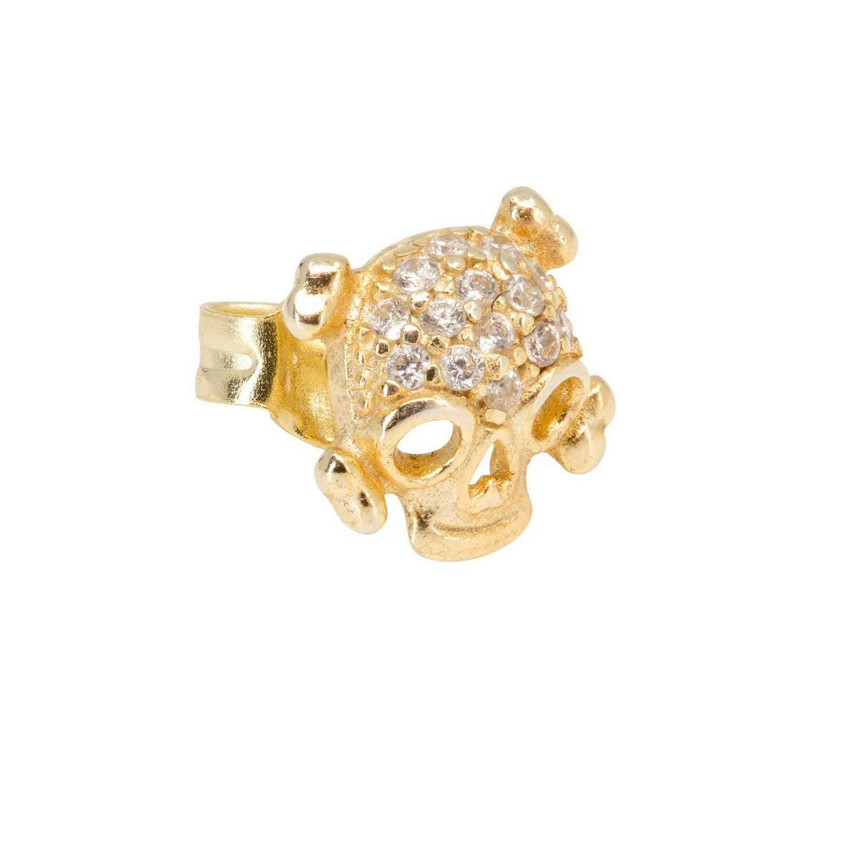 Sparkle Skull Mini Stud