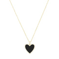 Cross My Heart Necklace in Black
