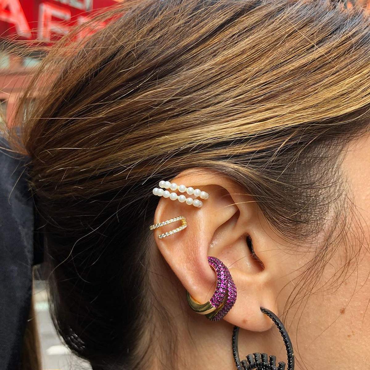 Illuminator Ear Cuff in Pink