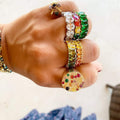 Rainbow Ellipse Ring