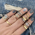 Evil Eye Pave Ring