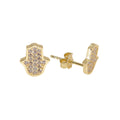 Gold Mini Hamsa Paired Studs