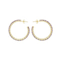 Amethyst Crystal Infinity Hoops