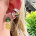 Jumbo Crystal Ear Cuff in Clear