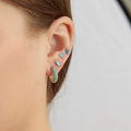 Happy Heart Mini Stud in Turquoise